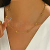 201 Stainless Steel Simple Round Beads Twisted Chain Fashionable Versatile Necklaces PL9617-4