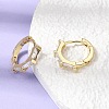 Brass Pave Cubic Zirconia Hoop Earrings EJEW-G471-09G-01-2