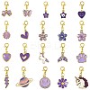 20Pcs 20 Styles Alloy Enamel Pendant Decorations HJEW-FS00047-1