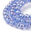 Transparent Electroplate Glass Beads Strands EGLA-F151-AB06-3