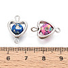 Polymer Clay Heart & CCB Frame Links Connector Charms CLAY-T022-25M-A-3