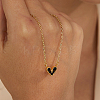 Golden Brass Heart Pendant Necklace for Women LS-WZ0134-1-1-3