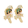 Rack Plating Brass Micro Pave Cubic Zirconia Pendants LS-ZIRC-C035-01G-01-1