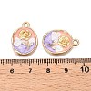 Rack Plating Alloy Enamel Pendants ENAM-N056-409B-3