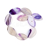 Natural Purple Banded Agate Beads Strands G-C141-A01-01-3