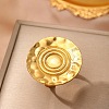 304 Stainless Steel Adjustable Cuff Rings for Women LS-RJEW-F187-01G-3