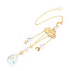 Faceted Glass Sun Catcher Pendant Decorations AJEW-A037-12G-1