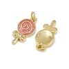Brass Enamel Lollipop Charms KK-D424-20A-G-2