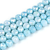 Anti-Tarnish Electroplate Glass Beads Strands GLAA-N010-6mm-05-1