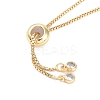 Heart Brass Micro Pave Clear Cubic Zirconia Link Bracelets LS-BJEW-H605-01G-01-3
