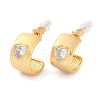Brass Drawbench Stud Earrings LS-EJEW-L288-008G-2