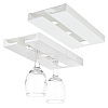 2Pcs Under Cabinet Mount Acrylic Stemware Organizer Holder ODIS-WH0030-19-1
