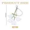 1Pc Flower Alloy Pendant Decorations KEYC-LP0001-25A-2