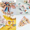 6Pcs 6 Colors Rainbow Silicone Beads JX322A-01-7