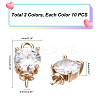 20Pcs 2 Colors Brass Micro Pave Cubic Zirconia Peg Bails Pendants KK-PH0004-05-4