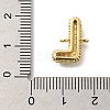 Brass Micro Pave Cubic Zirconia Letter Links KK-I717-04L-3