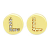 Brass Micro Pave Clear Cubic Zirconia Beads KK-T030-LA843-LX3-3