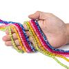 20 Colors Spray Painted Crackle Glass Beads Strands CCG-X0012-01-6mm-4
