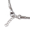 Non-Tarnish 304 Stainless Steel Bone Rope Chain Bracelet for Women BJEW-I311-01B-P-2