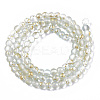 Frosted Spray Painted Glass Beads Strands GLAA-N035-03A-C09-2
