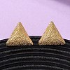 Brass Textured Stud Earrings EJEW-A143-02D-G-1