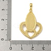 Brass Micro Pave Cubic Zirconia Pendants KK-I714-03G-3