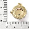 Brass Micro Pave Cubic Zirconia with Glass Pendents KK-Q815-04G-3