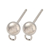 Non-Tarnish 304 Stainless Steel Stud Earring Findings LS-STAS-O004-10C-P-1