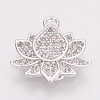 Brass Micro Pave Cubic Zirconia Charms X-KK-T025-07P-1