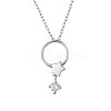 SHEGRACE Rhodium Plated 925 Sterling Silver Pendant Necklaces JN810A-1
