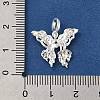 Rack Plating Brass Micro Pave Cubic Zirconia Pendants KK-M014-11P-3
