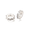 Brass Micro Pave Clear Cubic Zirconia Beads KK-K300-02D-S-1