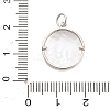 Brass Micro Pave Cubic Zirconia Pendants with Shell KK-H527-26P-3