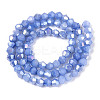 Ombre Effect Dyed Glass Beads Strands X-GLAA-T025-4mm-09I-2
