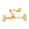 Rack Plating Brass Micro Pave Cubic Zirconia Chain Extender LS-KK-A234-017G-1
