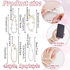 4Pcs 4 Styles Plastic Beaded Mobile Phone Lanyard Wrist Strap AJEW-AN0007-44-2