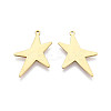 Manual Polishing 304 Stainless Steel Star Pendants STAS-T072-58G-1