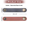 24Pcs 2 Colors PU Leather Cable Zip Ties DIY-CA0006-57-2