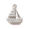 Brass Micro Pave Cubic Zirconia Charms KK-C043-06P-1