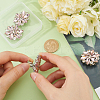4Pcs Brass Rhinestone Detachable Shoe Buckle Clips AJEW-GF0008-76-3