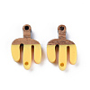 Opaque Resin & Walnut Wood Links Connectors RESI-T035-41-2