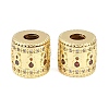 Brass Micro Pave Cubic Zirconia European Beads KK-D109-09A-G-1