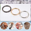 18Pcs 3 Colors Zinc Alloy Spring Gate Rings FIND-SP0001-51-5