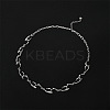 201 Stainless Steel Alloy Liquid Irregular Link Chain Necklaces FS-WG172B5-01-1-4