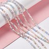Electroplate Glass Beads Strands EGLA-S192-001A-B14-2