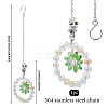 1Pc Flower Glass Car Hanging Decoration HJEW-SP0001-11C-2