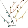 Brass Rolo & Flat Sequin Chains Necklaces for Women NJEW-D302-55-5