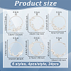 Alloy Open Back Bezel Pendants PALLOY-OC0001-65-2