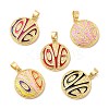 Brass Enamel Pendants KK-I378-19G-A-1