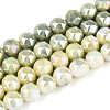 Anti-Tarnish Electroplate Glass Beads Strands GLAA-N010-10mm-12-1